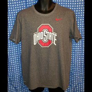 Ohio State Buckeyes Gray Nike Dri-Fit T-Shirt - Boys Large Athletic Cut